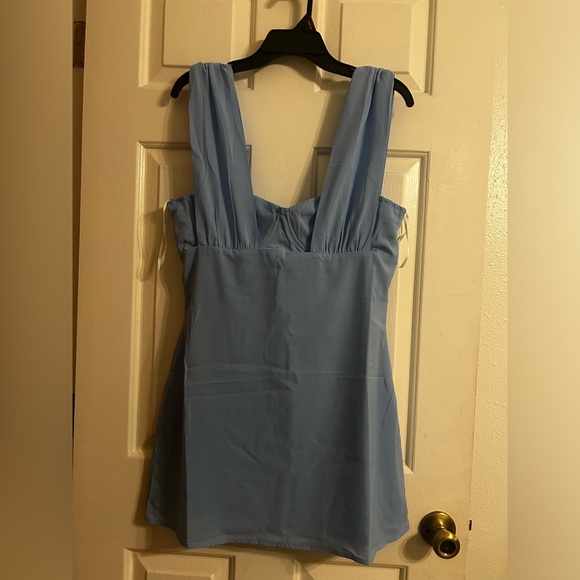 NWT Princess Polly Mahalia Mini Dress Blue - Picture 2 of 7